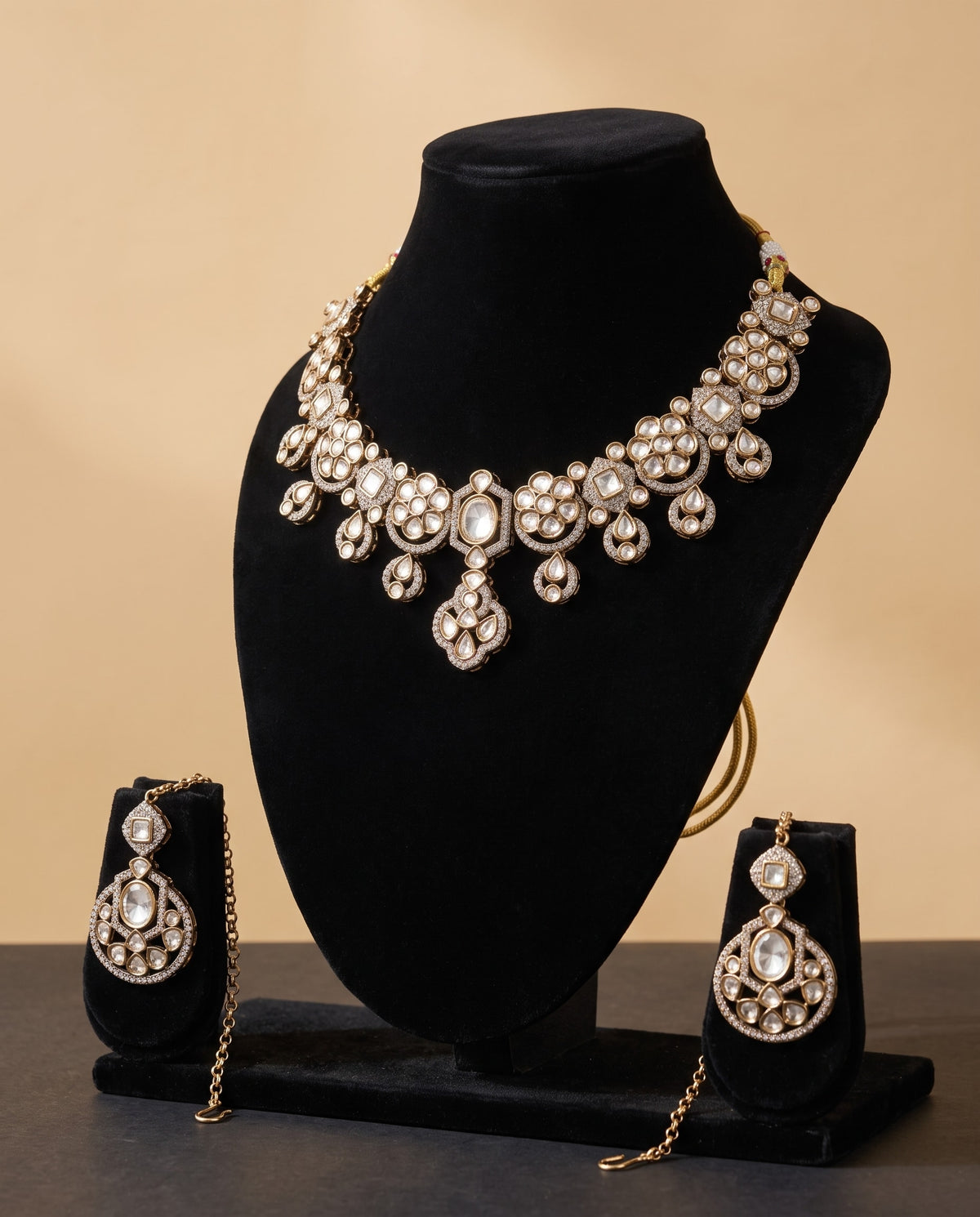 Antique Polki Kundan Necklace Set