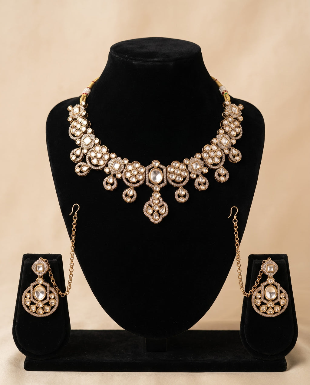 Antique Polki Kundan Necklace Set