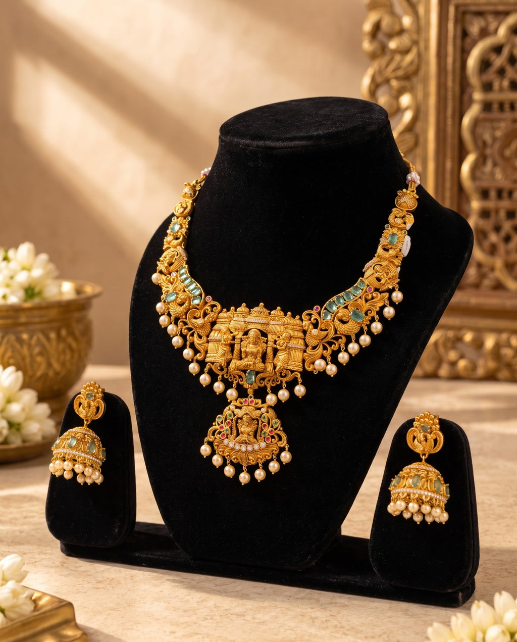 Antique Temple Lakshmi Haram Set