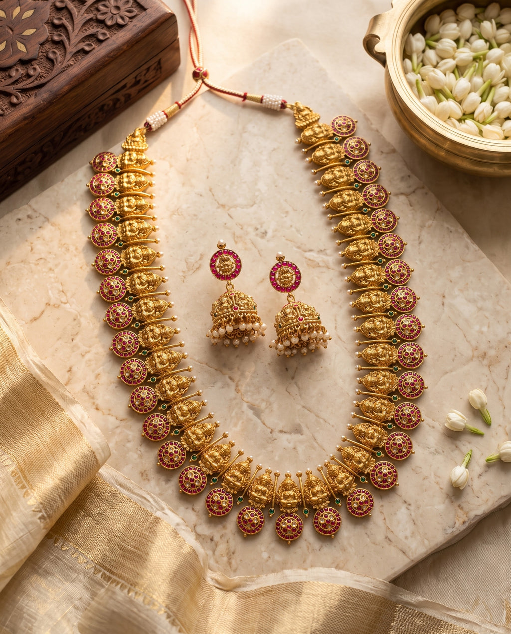 Long Lakshmi Kasu Haram Set