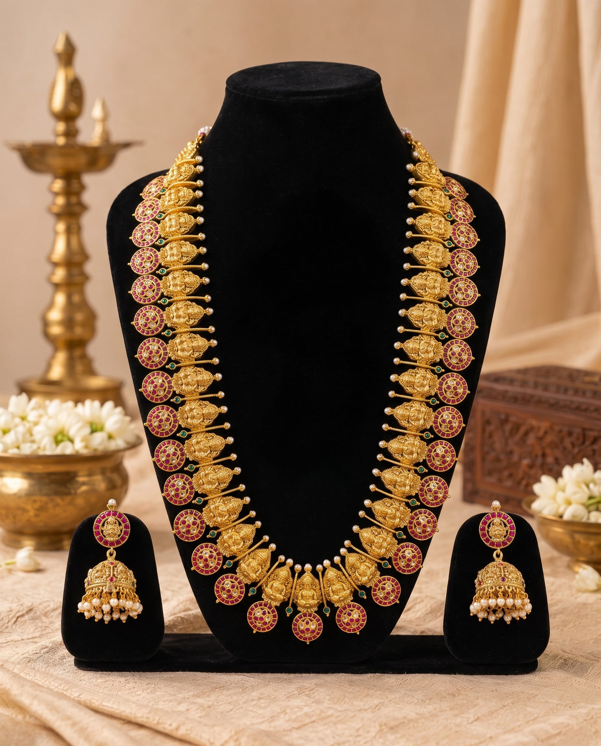 Long Lakshmi Kasu Haram Set