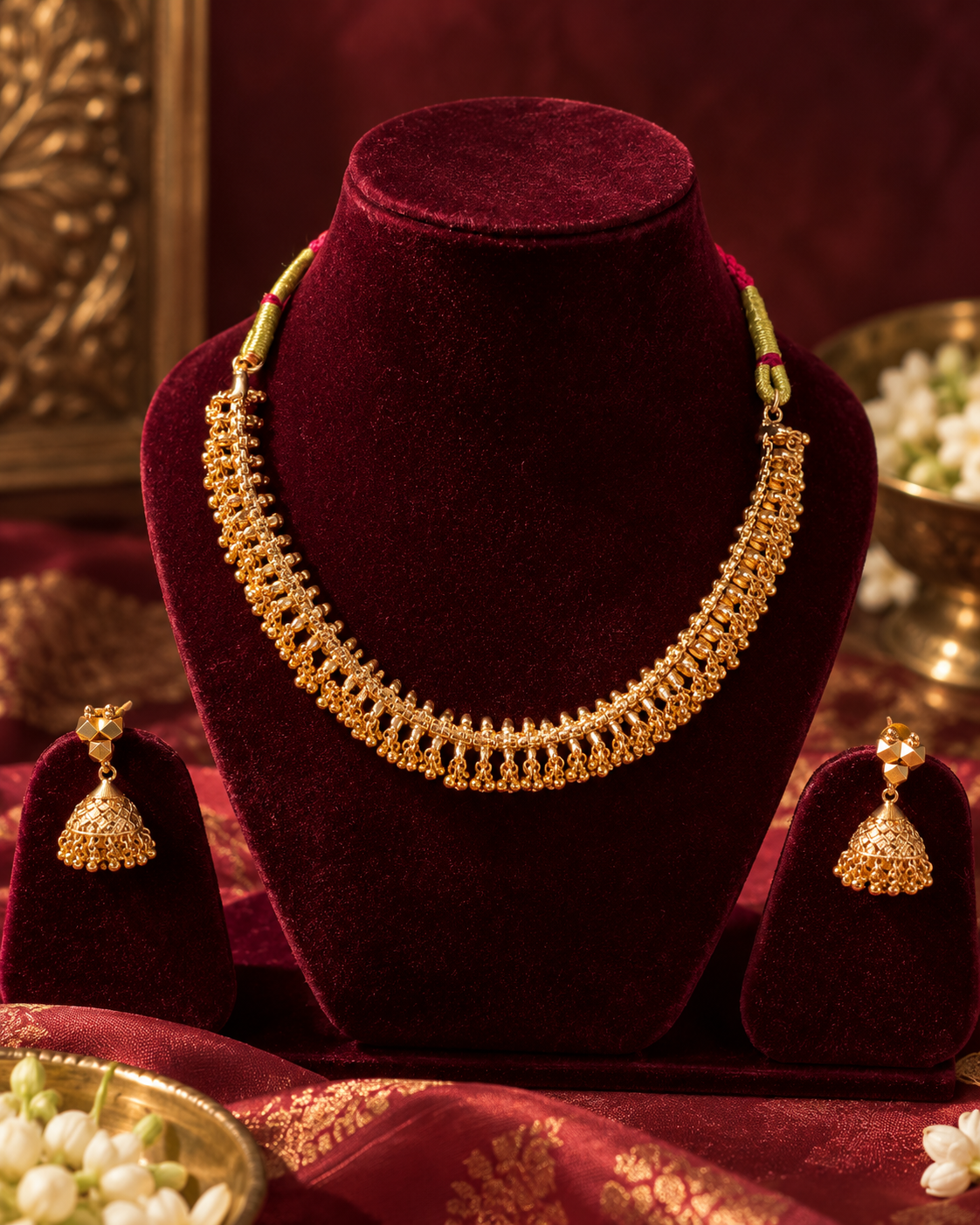 Traditional Gold Jhumka Jewellery