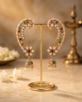 Multicolor Kundan Ear Cuff Jhumkas