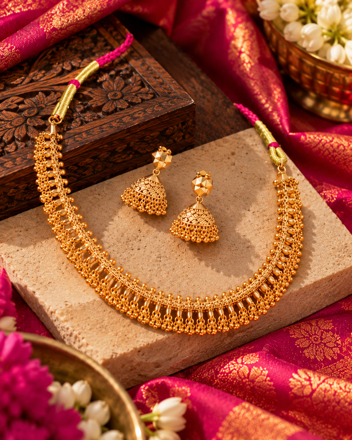 Traditional Gold Jhumka Jewellery