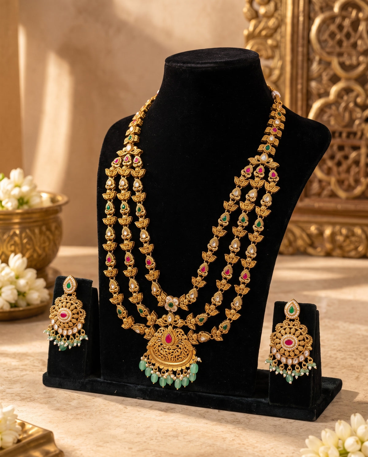 Three Layer Floral Haram Se