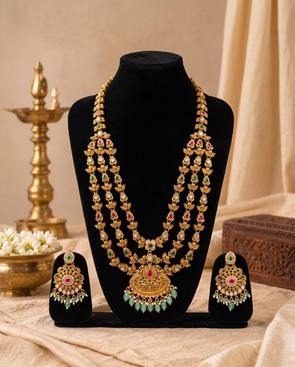 Three Layer Floral Haram Se