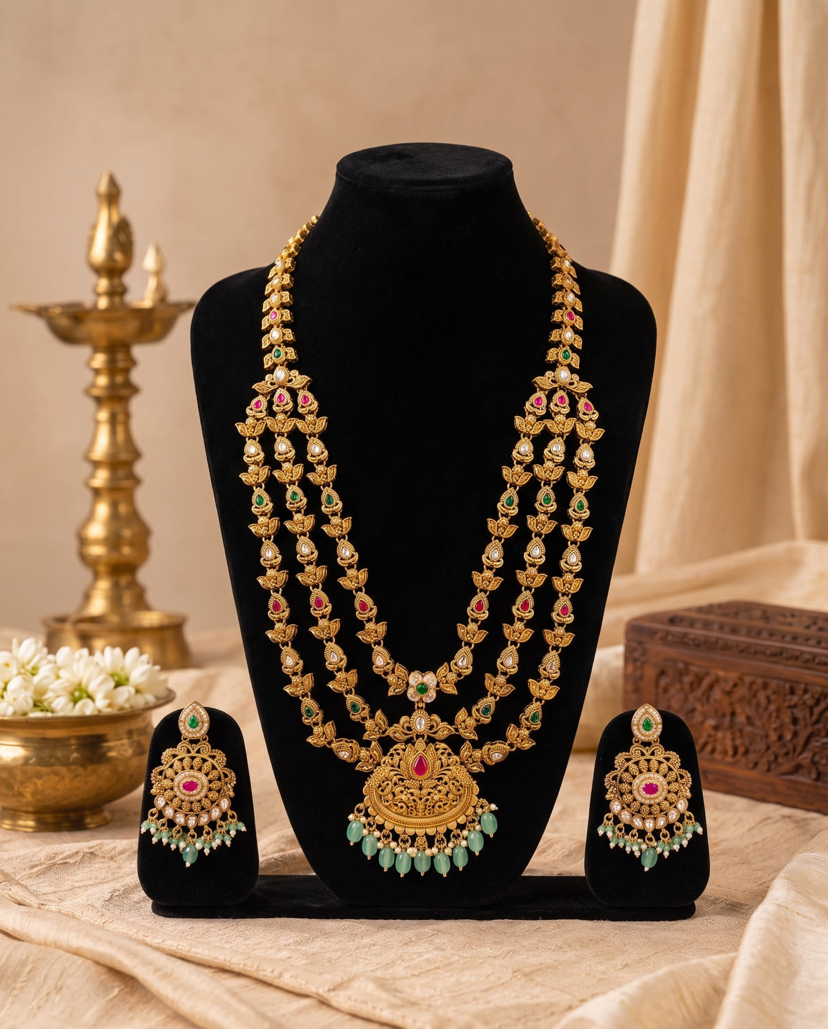 Three Layer Floral Haram Se