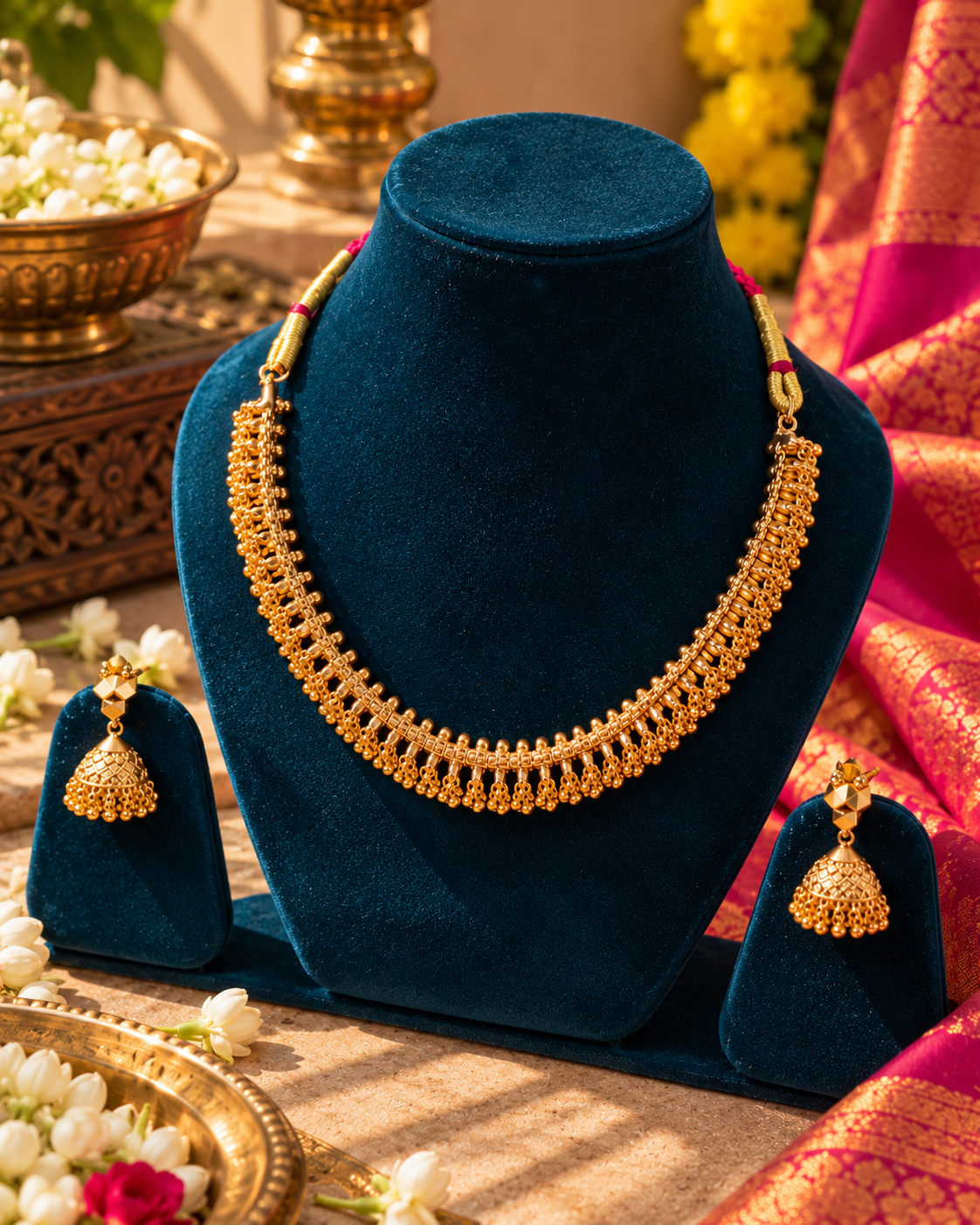 Traditional Gold Jhumka Jewellery