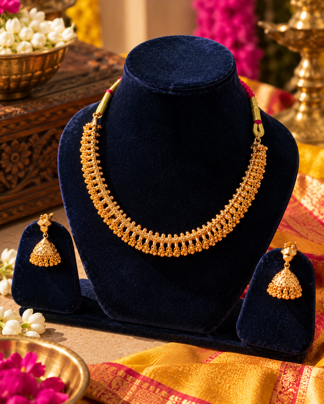 Traditional Gold Jhumka Jewellery